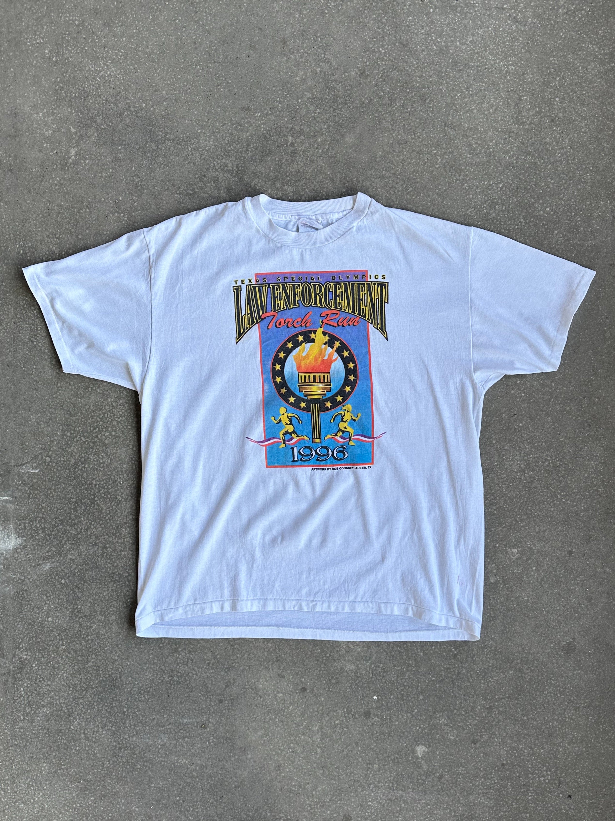 Vintage 1996 Single Stitch Texas Torch Run Tee - Extra Large