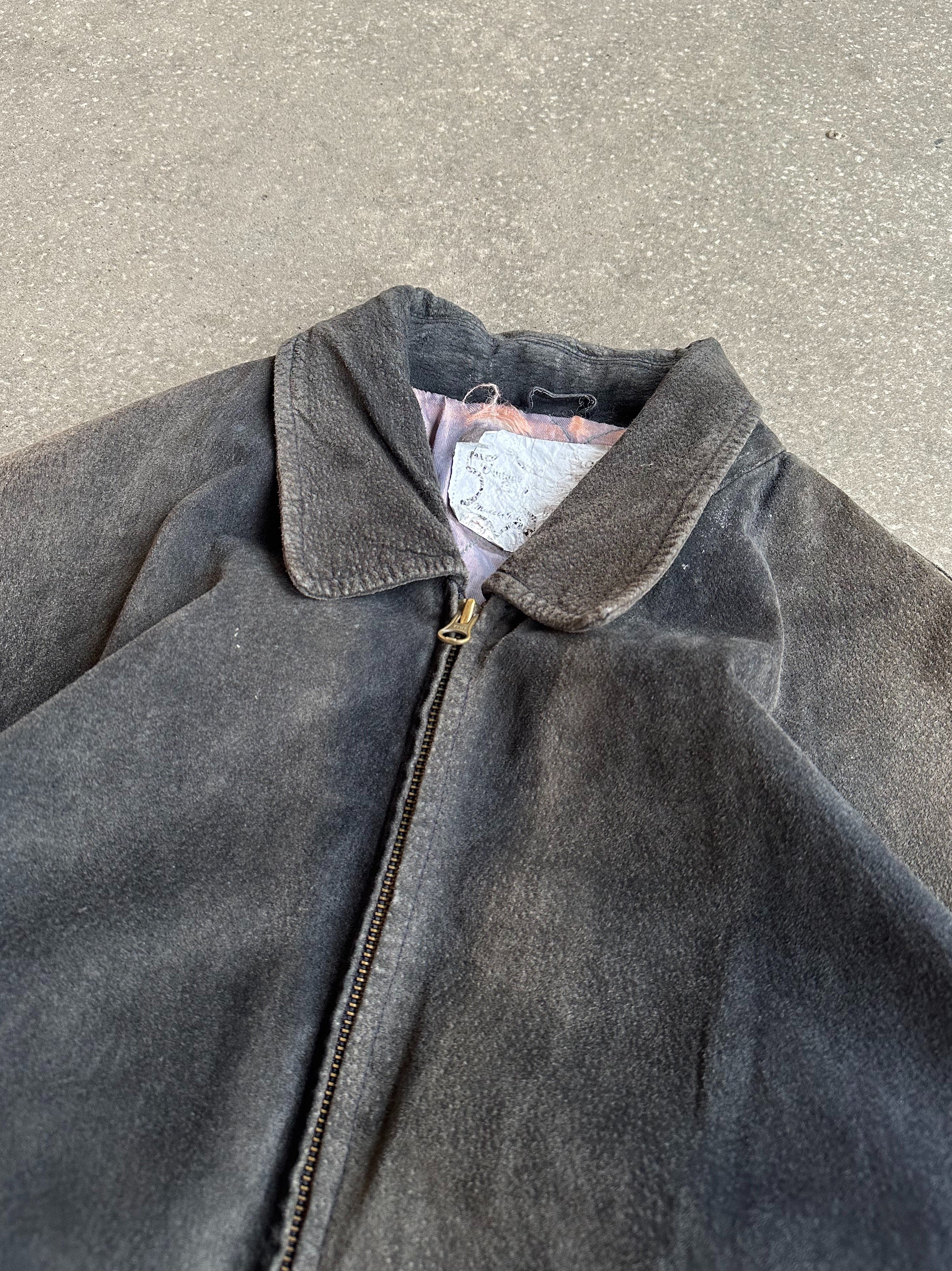 Vintage 100% Suede Leather Jacket - Large