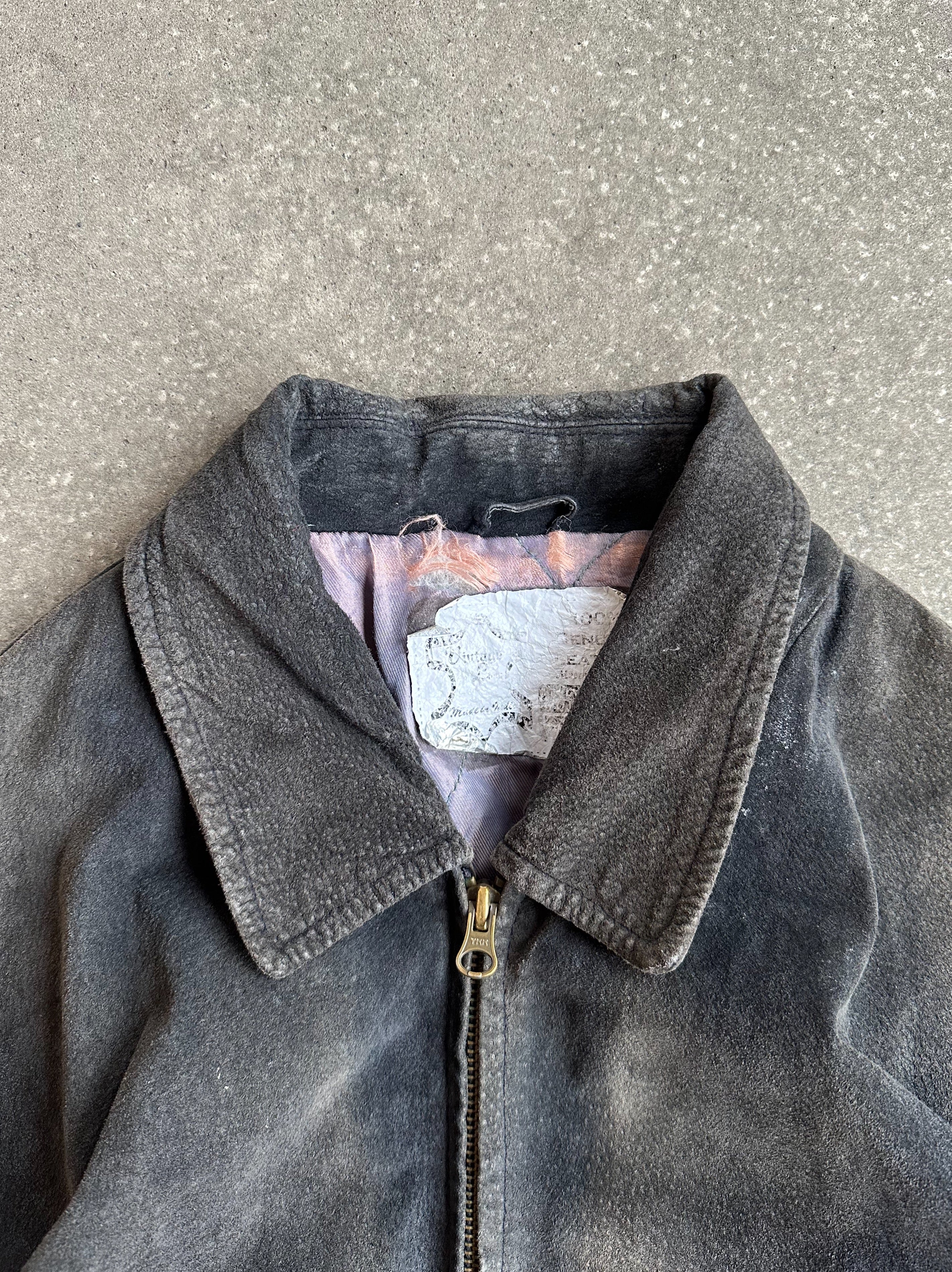 Vintage 100% Suede Leather Jacket - Large