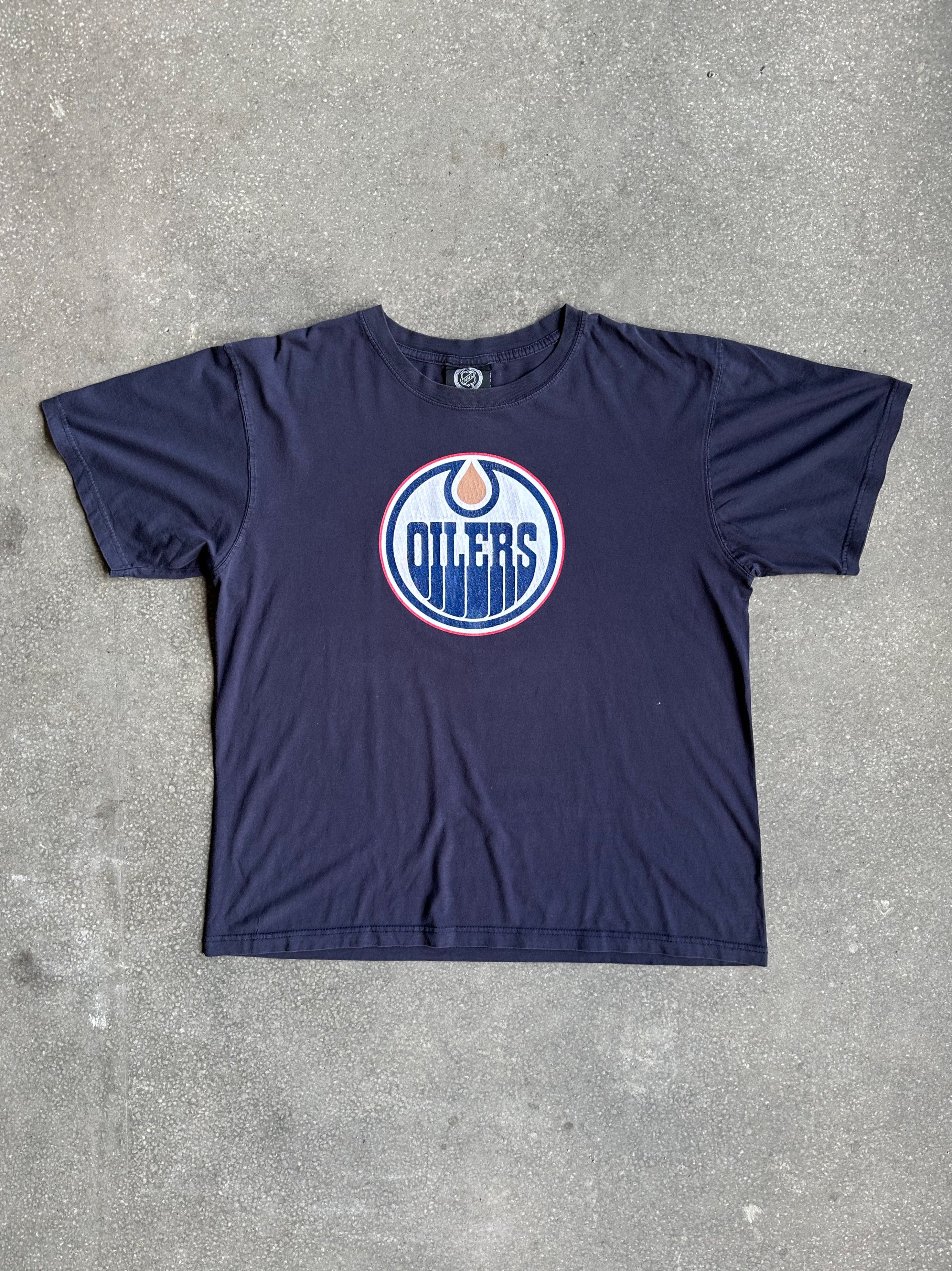 Vintage Single Stitch Edmonton Oilers Tee - Large/Extra Large