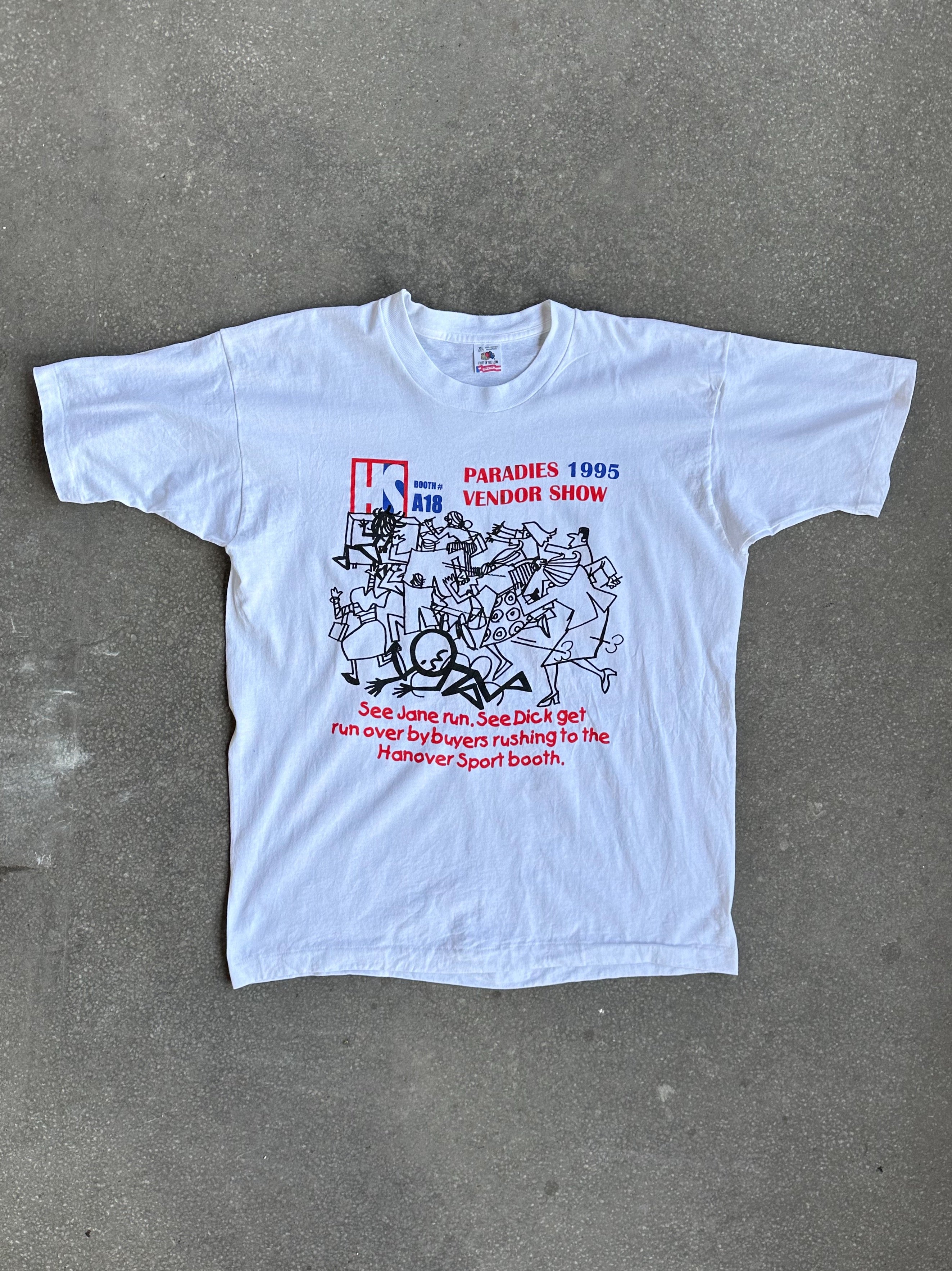 Vintage 1995 Made in USA Single Stitch Paradies Vendor Show Tee - Extra Large