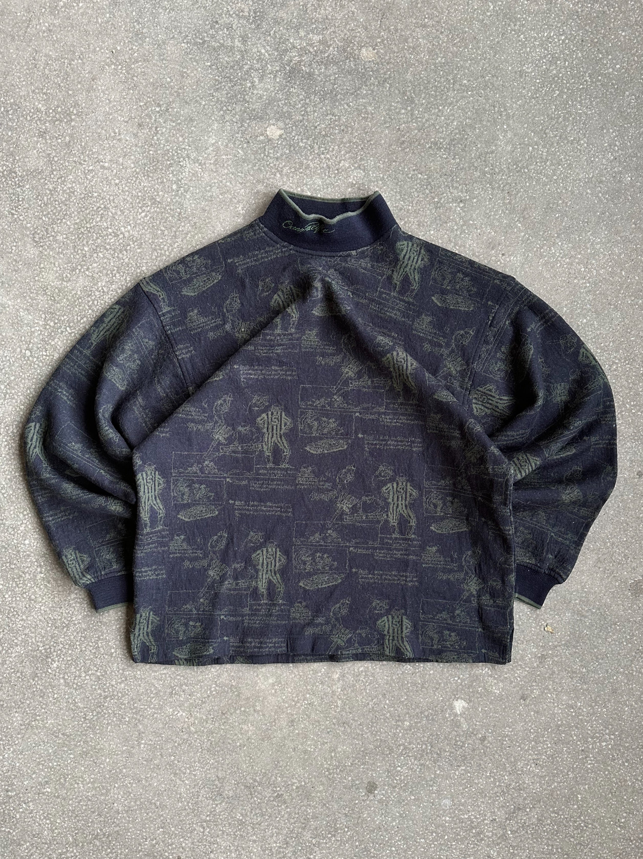 Vintage Ocean Pacific Mock-Neck Sweater - Large