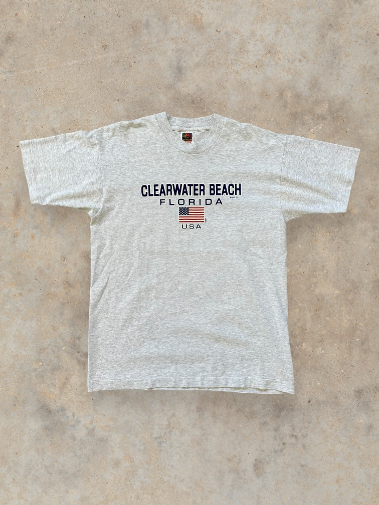 Vintage Single Stitch Clearwater Beach Florida Tee - Large